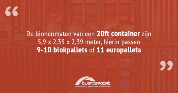 Binnenmaat 20ft container
